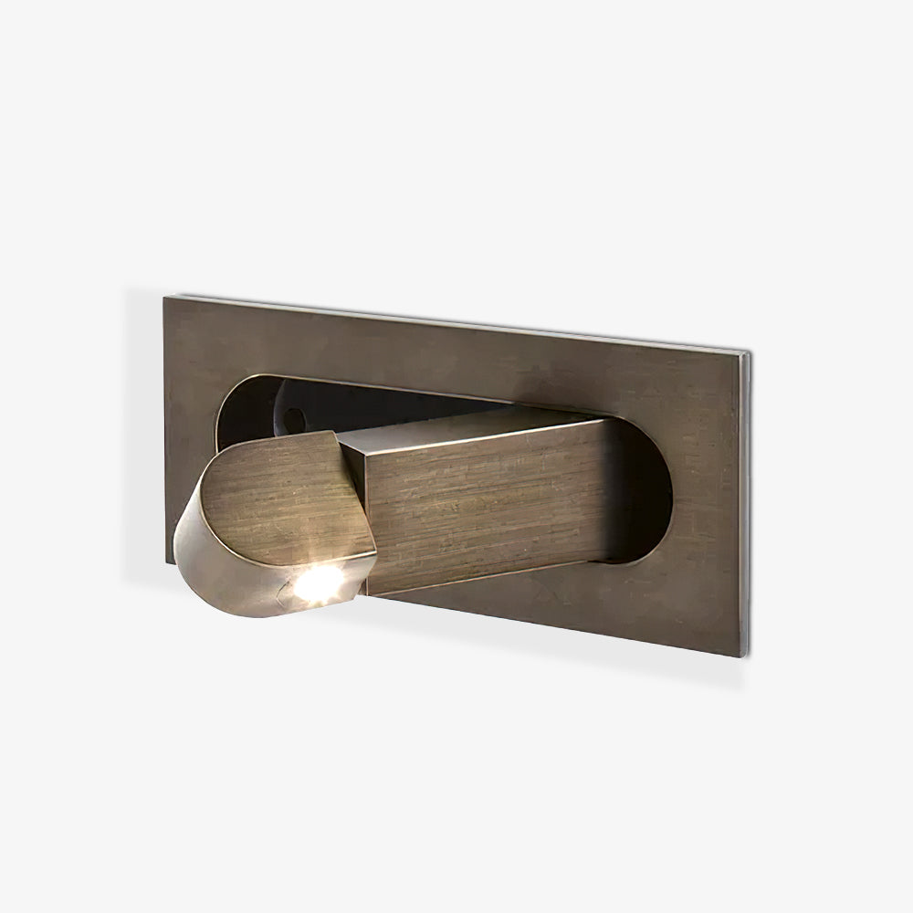 Aplique de pared LED rectangular empotrado ajustable moderno 1 luz