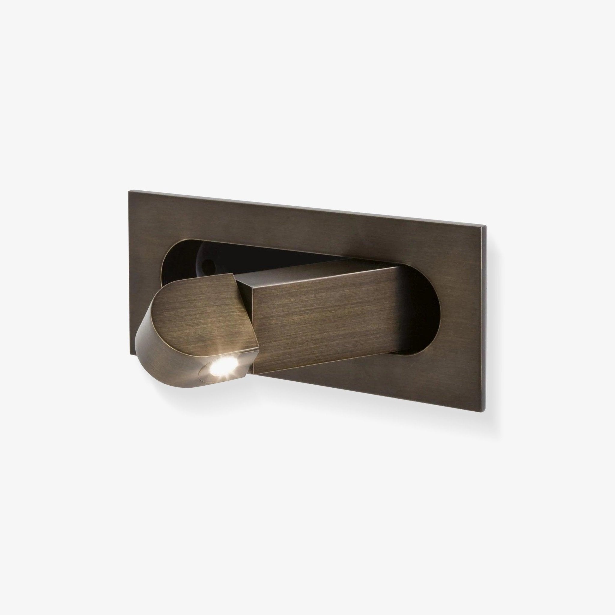 Aplique de pared LED rectangular empotrado ajustable moderno 1 luz