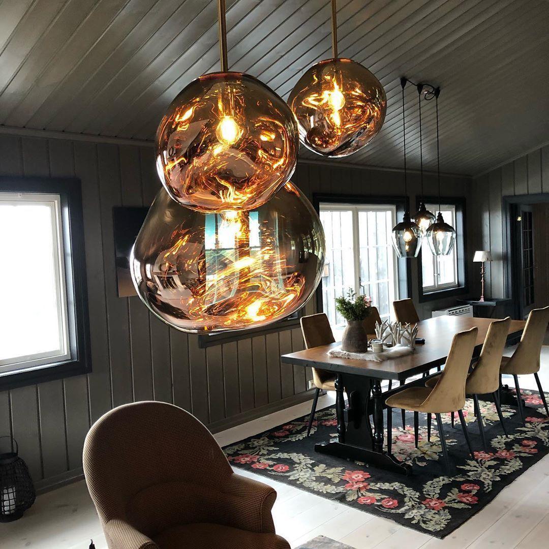 Lampadario moderno a cupola in vetro lava a 1 luce