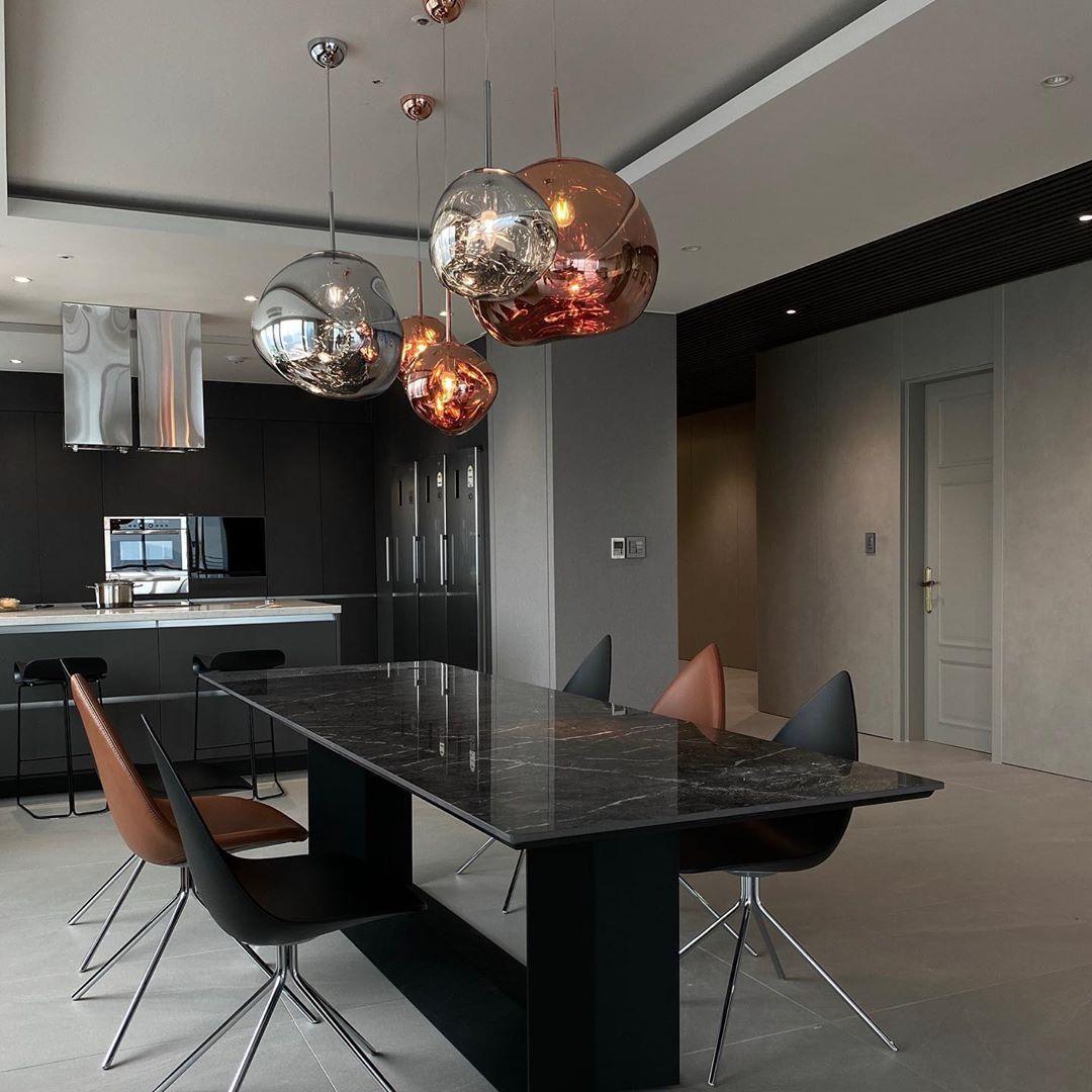 Lampadario moderno a cupola in vetro lava a 1 luce