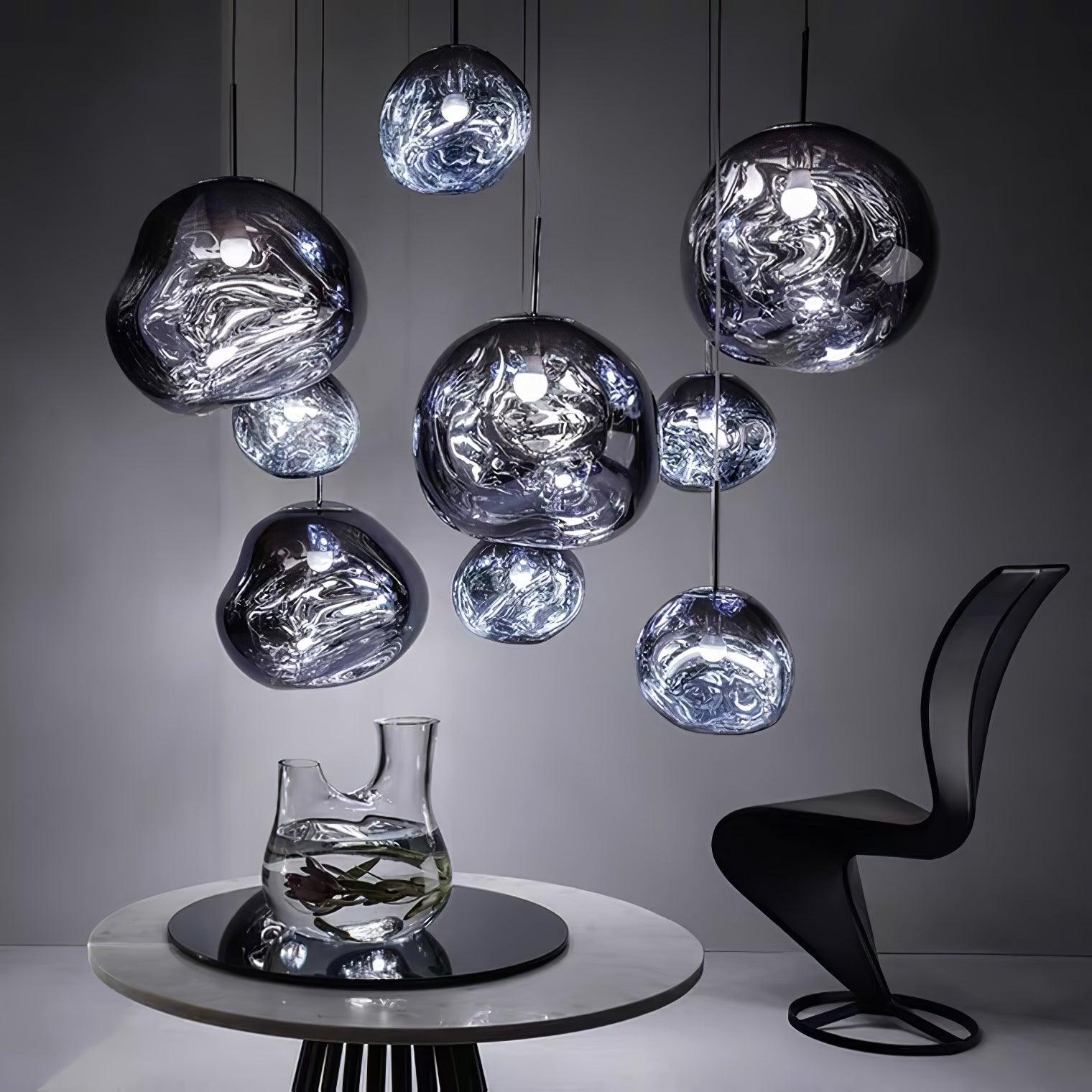 Lampadario moderno a cupola in vetro lava a 1 luce
