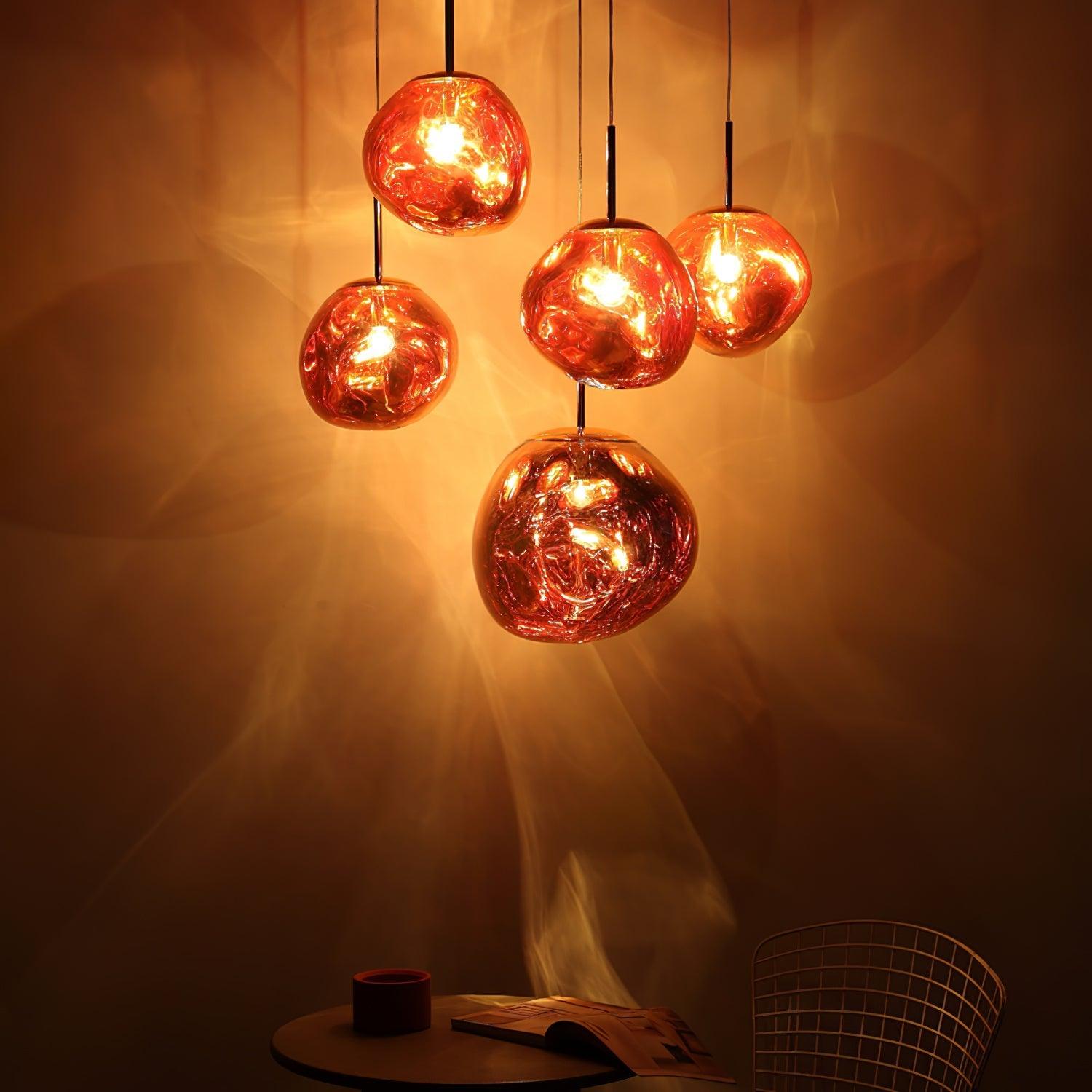 Lampadario moderno a cupola in vetro lava a 1 luce