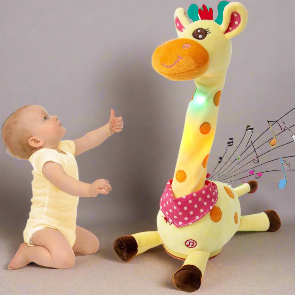 Juguete de peluche jirafa musical y bailarina