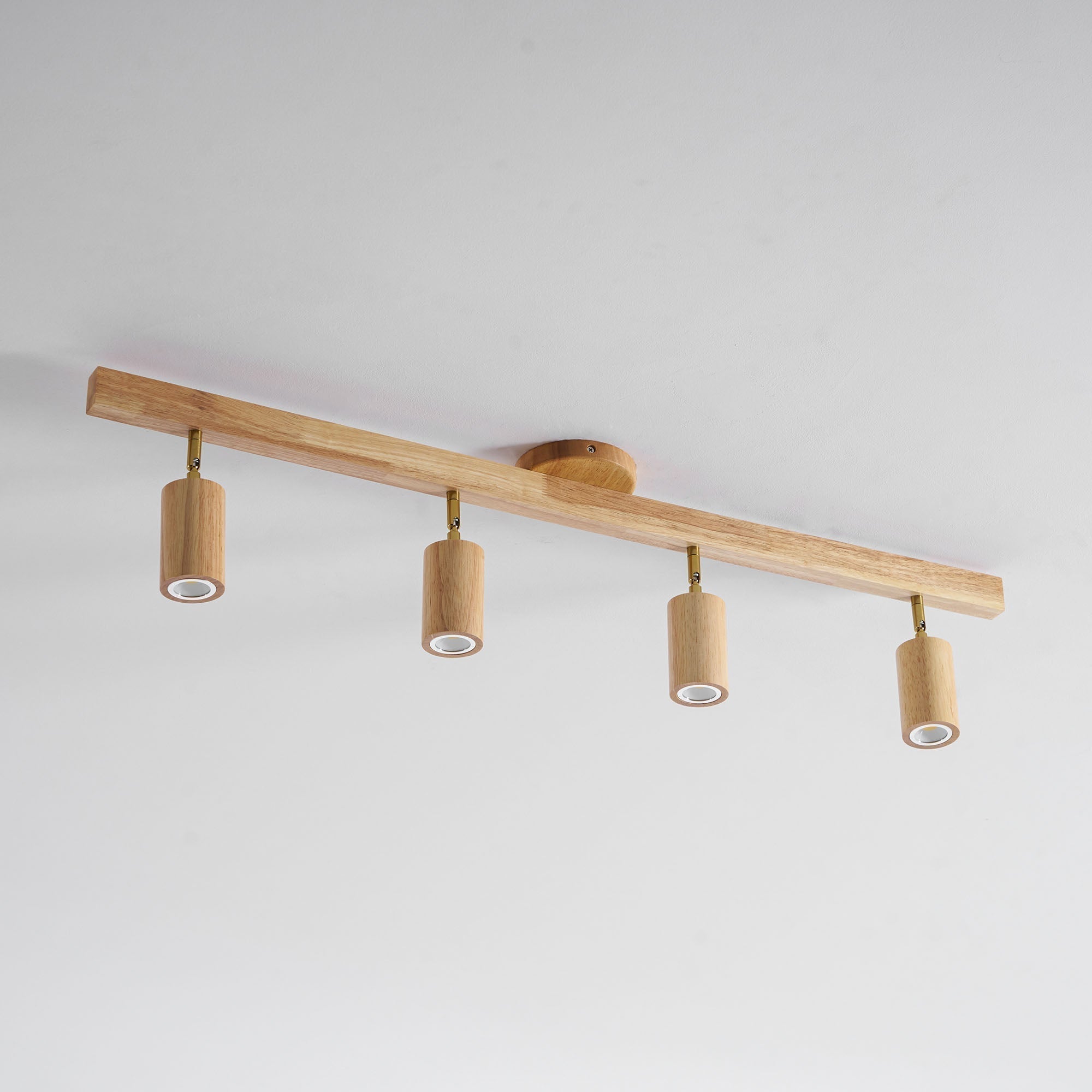 Foco ajustable japonés de madera con LED 1 luz