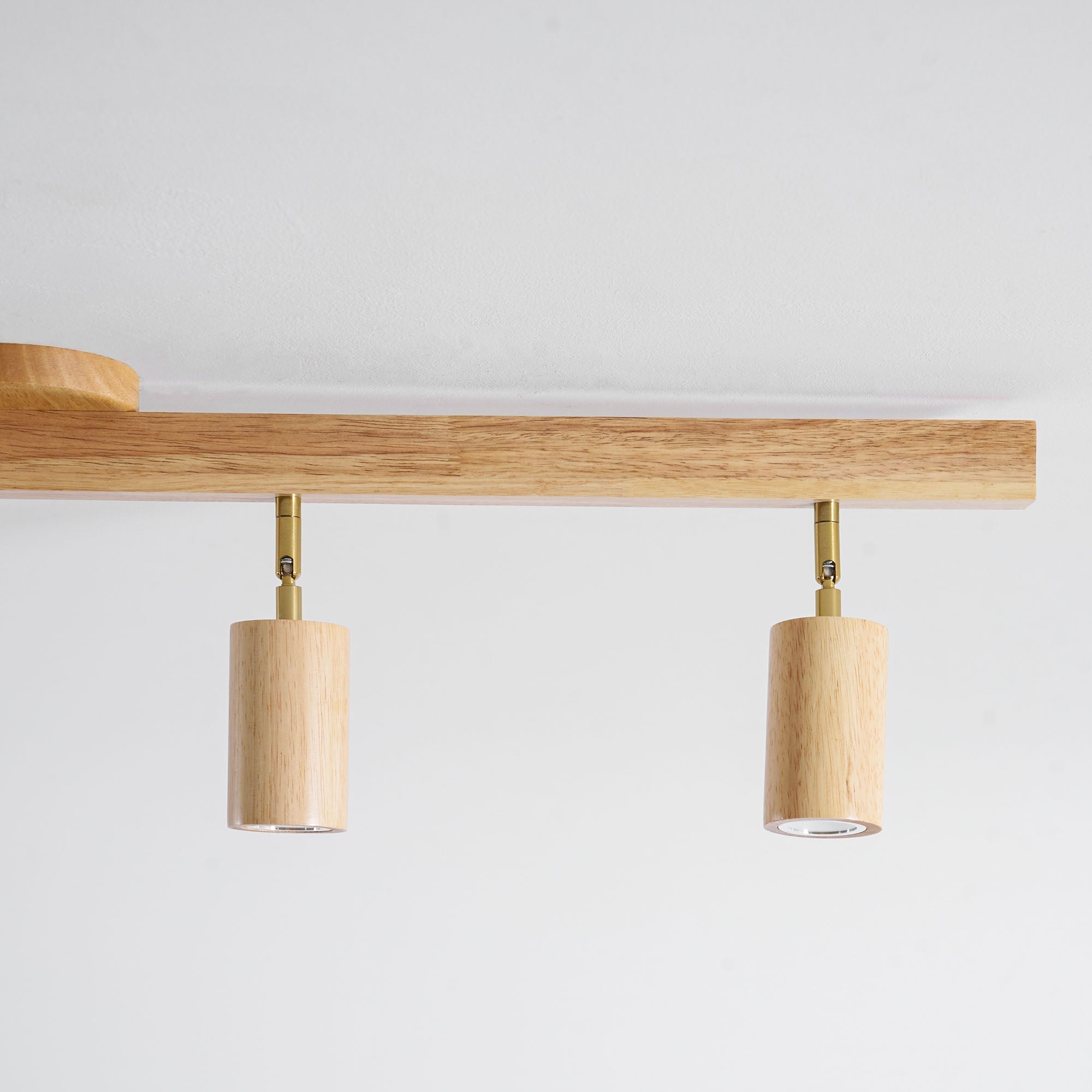 Foco ajustable japonés de madera con LED 1 luz