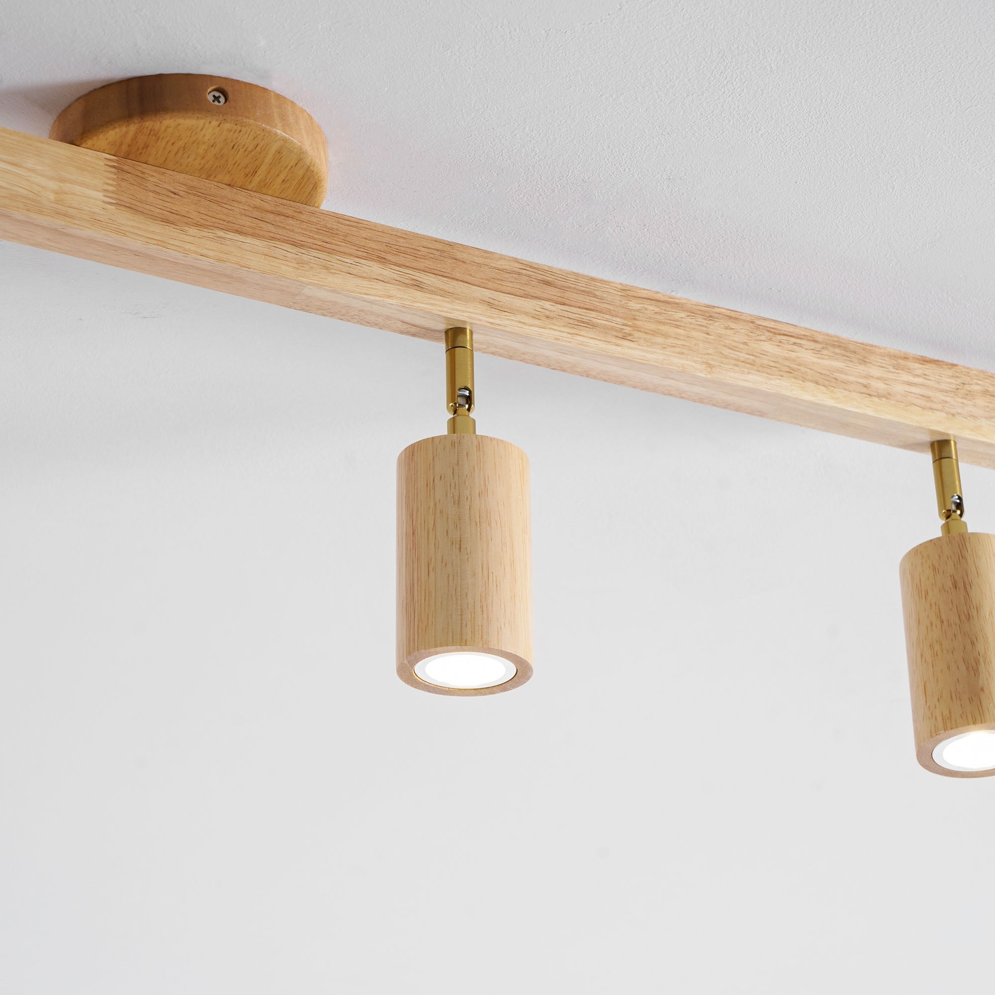 Foco ajustable japonés de madera con LED 1 luz