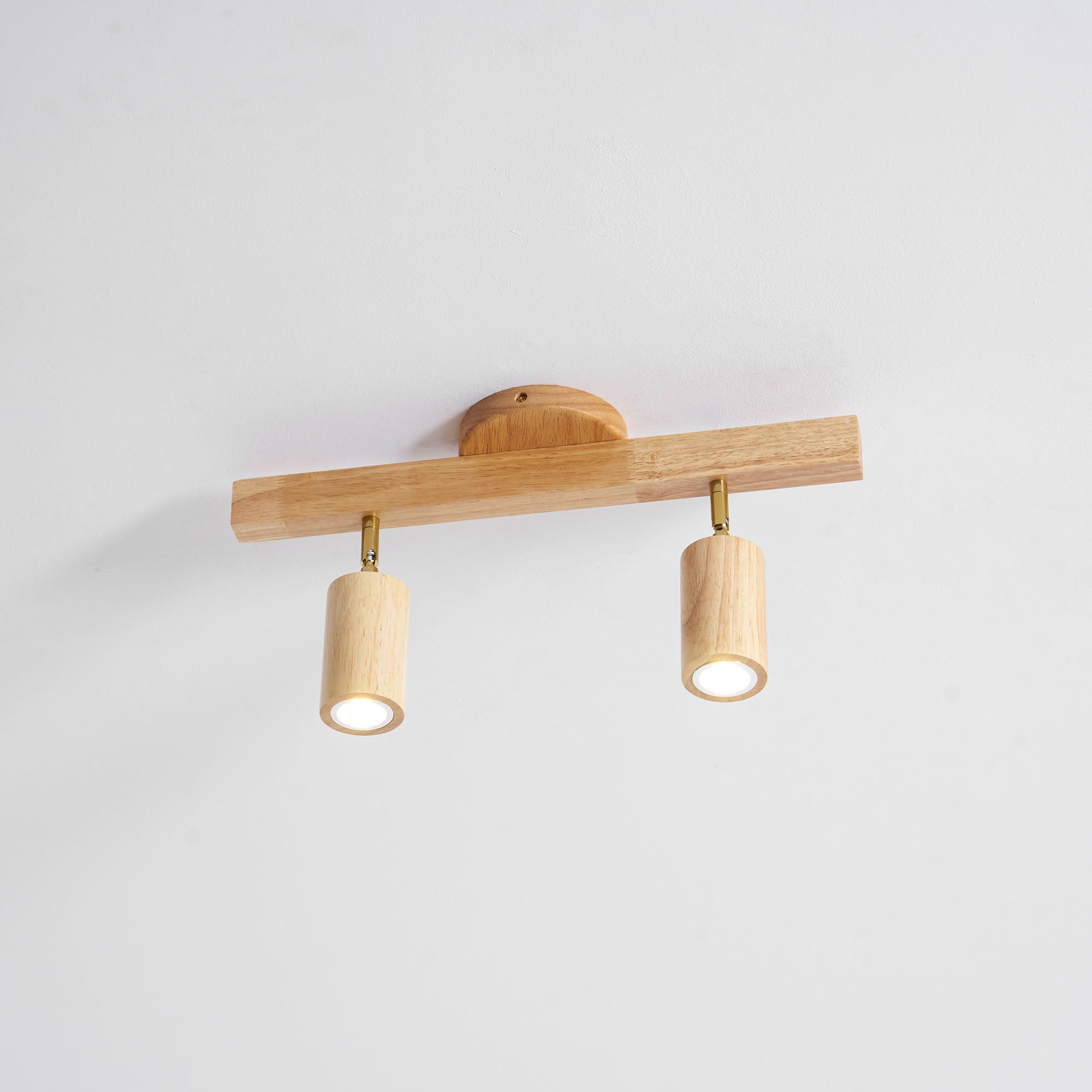 Foco ajustable japonés de madera con LED 1 luz