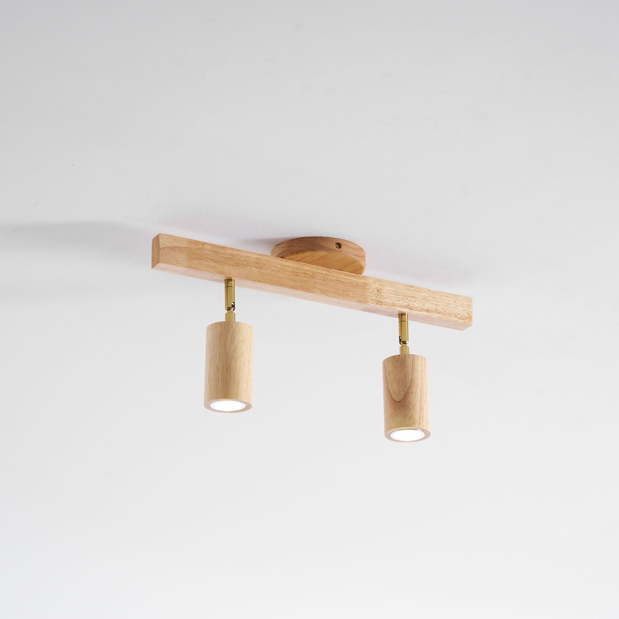 Foco ajustable japonés de madera con LED 1 luz