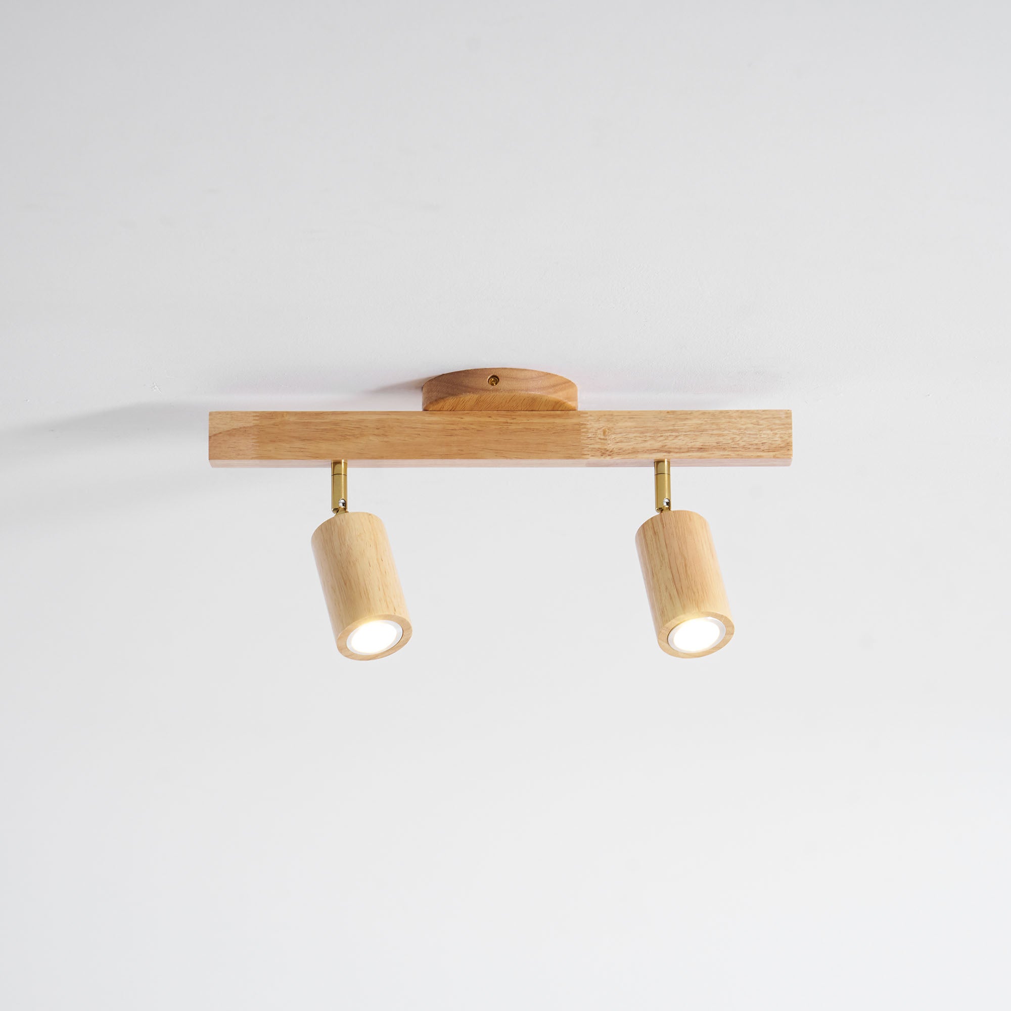 Foco ajustable japonés de madera con LED 1 luz