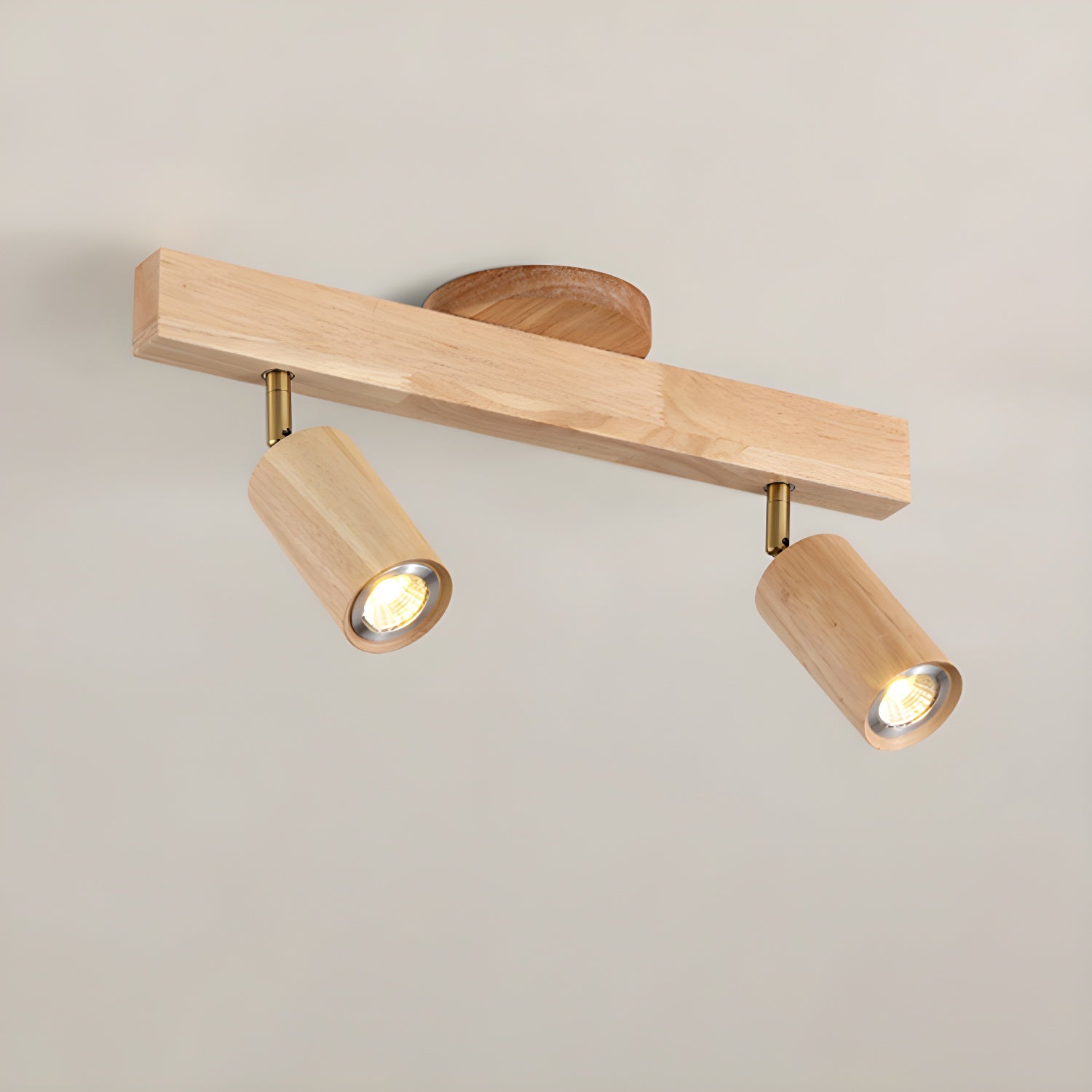 Foco ajustable japonés de madera con LED 1 luz