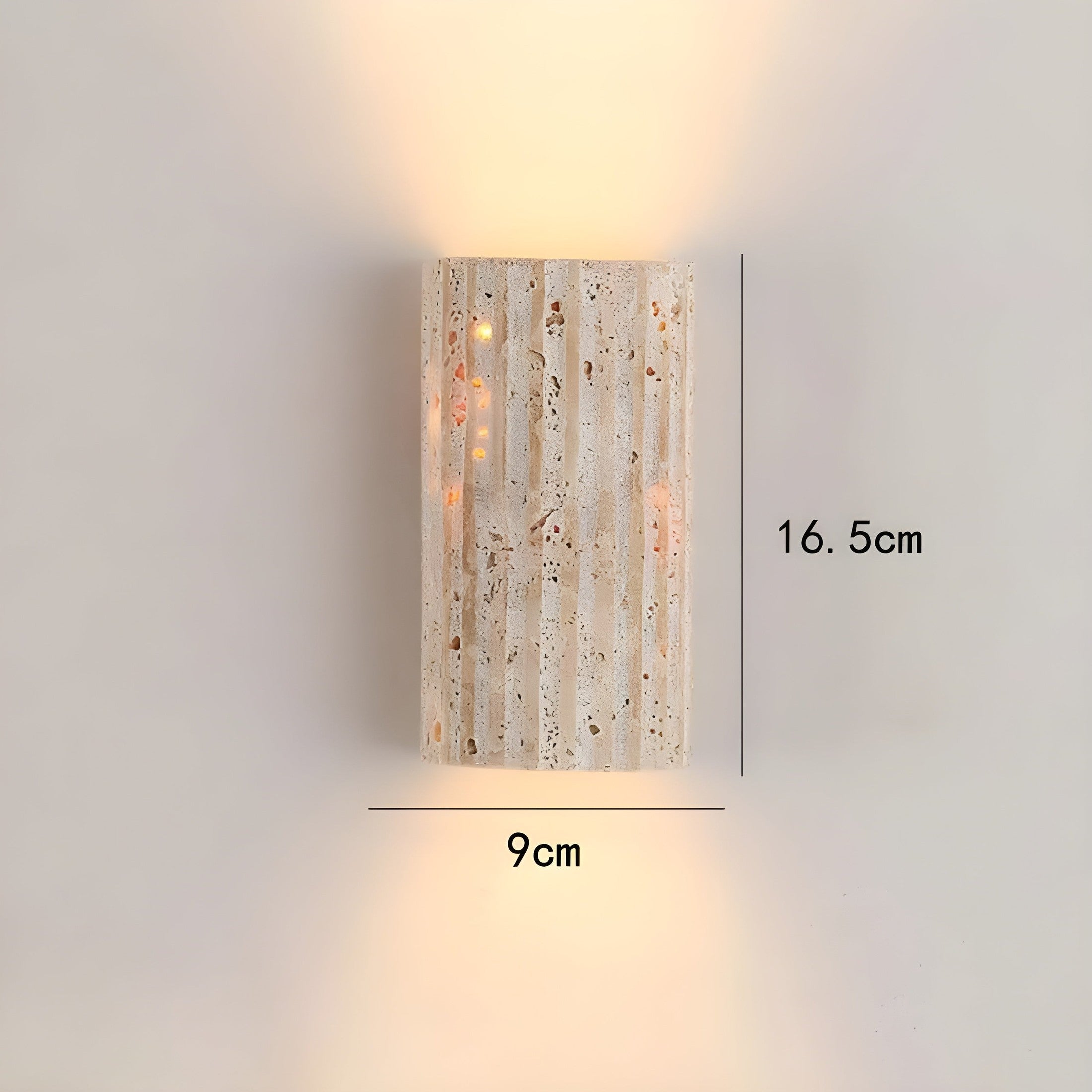 Lampada da Parete in Pietra Naturale con Illuminazione LED Interna
