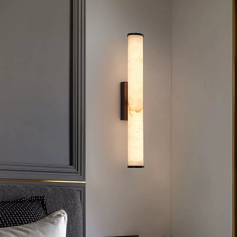 Moderner minimalistischer spanischer Marmor Kupfer Wandleuchter LED 1-Flammig