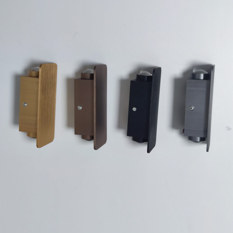 Nordische minimalistische Glas rechteckige LED Wandleuchte 2-flammig