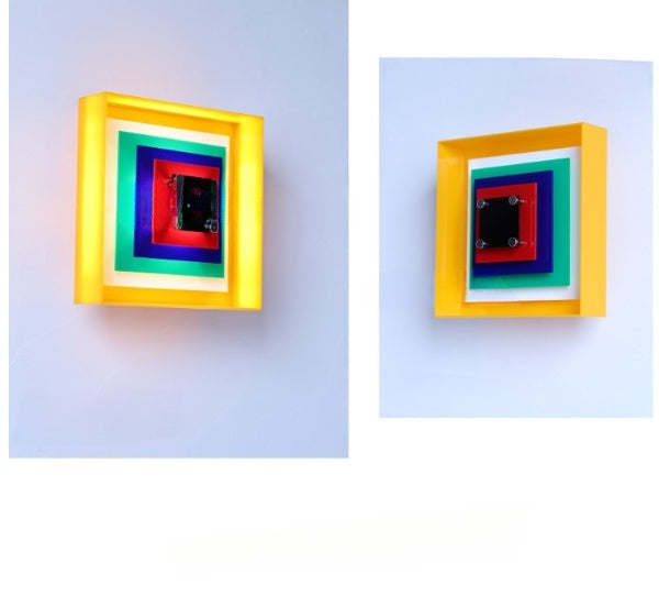 Memphis Bauhaus quadratischer Wandleuchter LED 1-Flammig