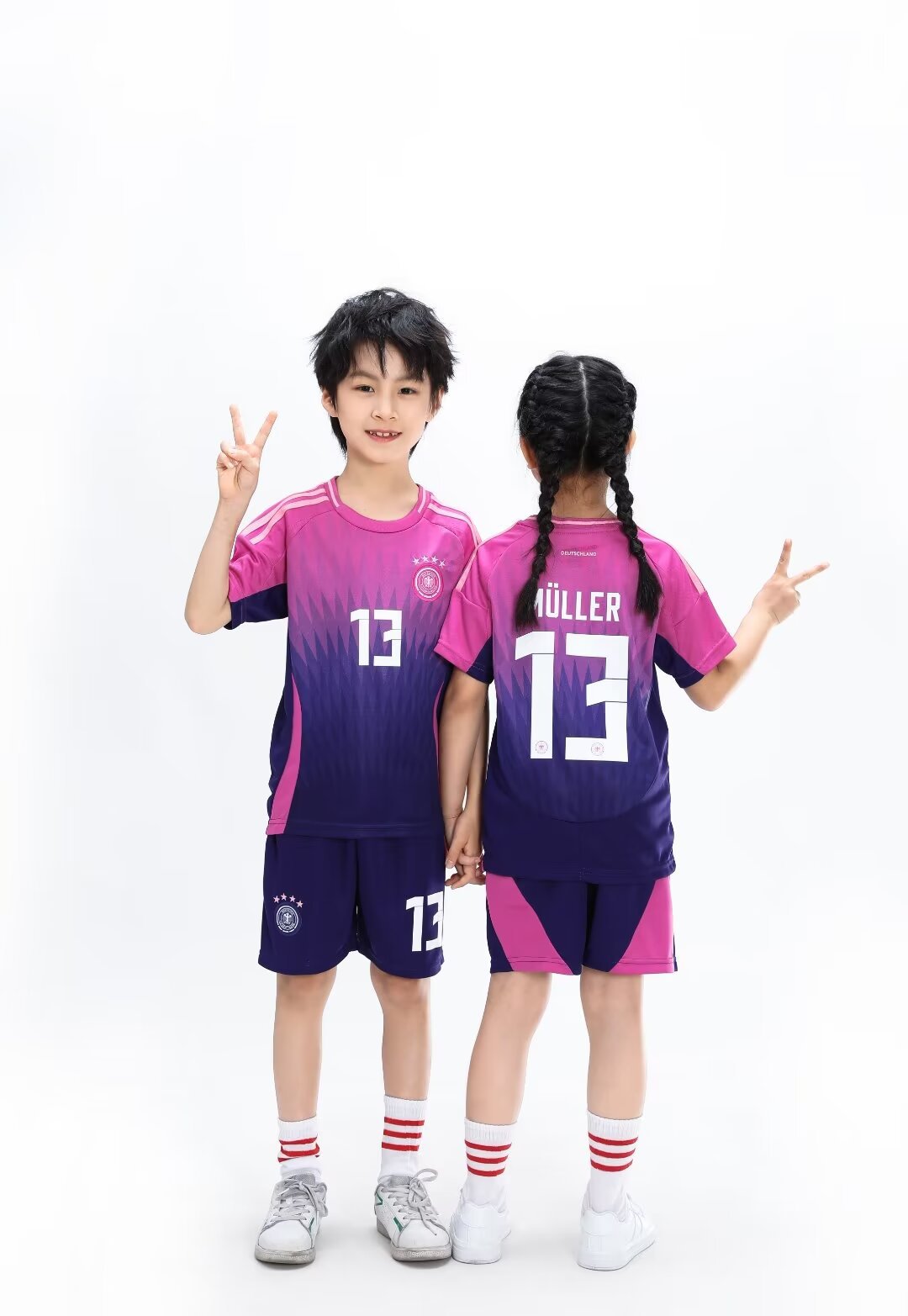Kinder Fußballtrikot & Shorts Set Deutschland - Müller