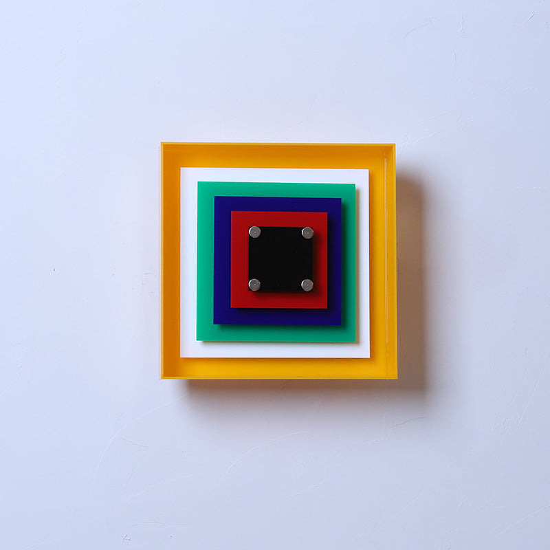 Memphis Bauhaus quadratischer Wandleuchter LED 1-Flammig