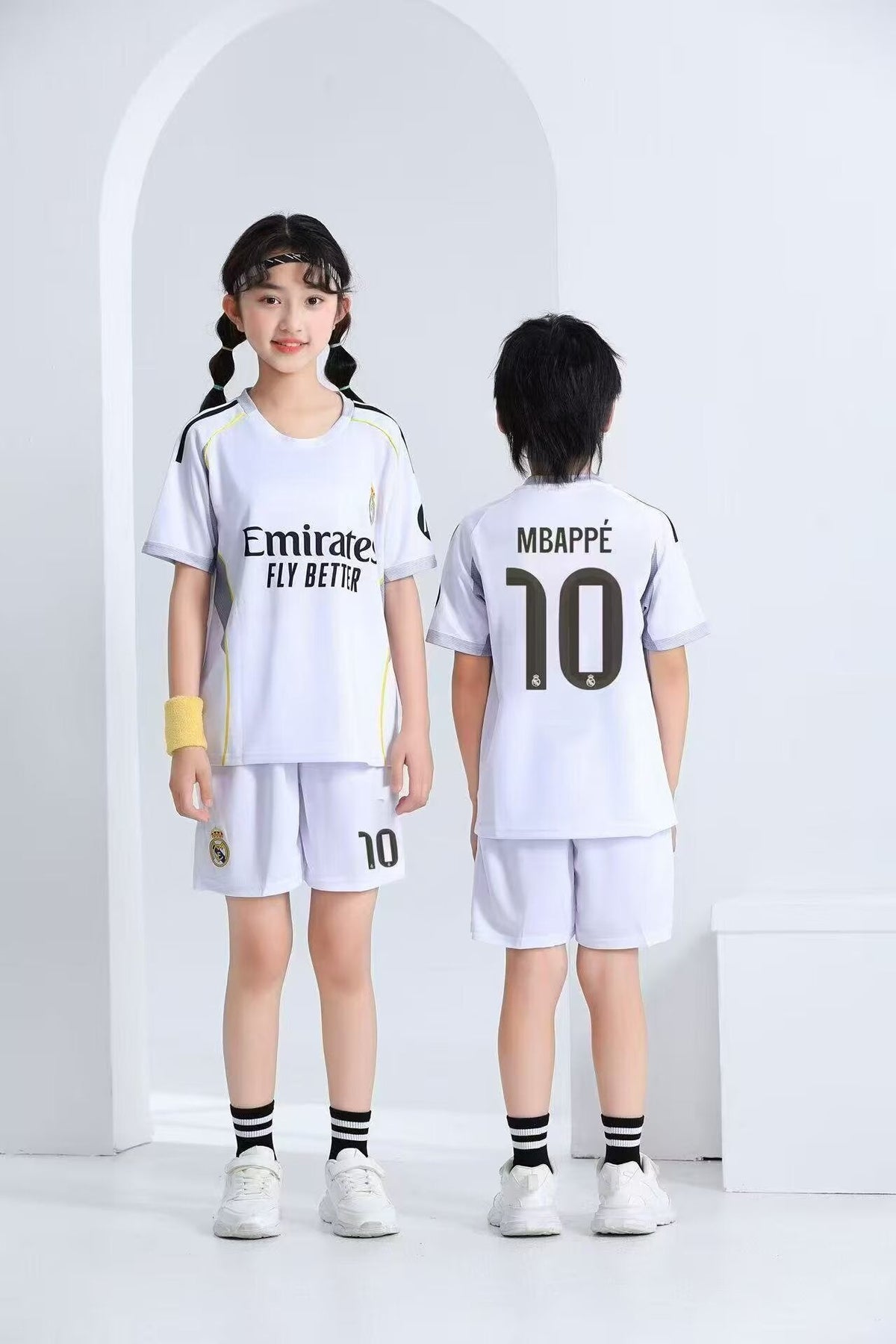 Voetbalshirt en korte broek set voor kinderen - Mbappé