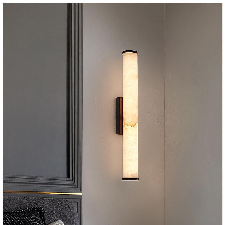 Moderner minimalistischer spanischer Marmor Kupfer Wandleuchter LED 1-Flammig