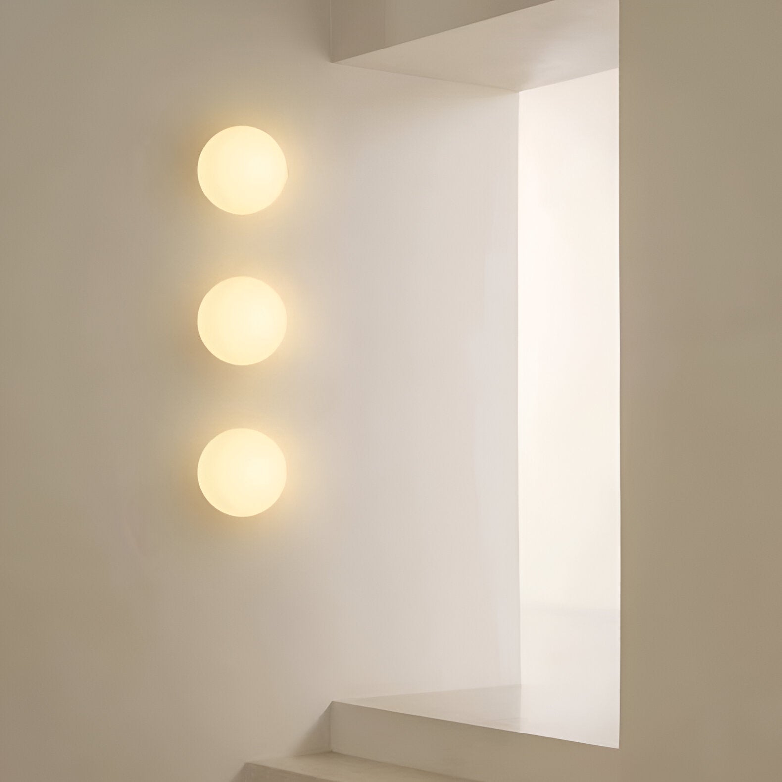 Applique da parete rotonda in vetro minimalista LED 1 luce