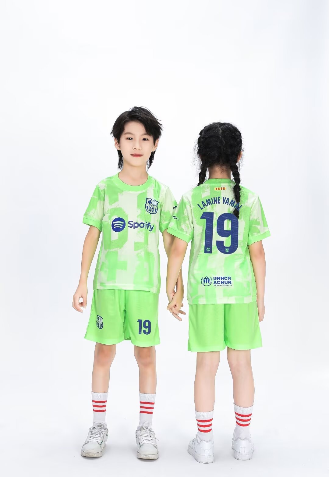 Conjunto de Camiseta y Pantalones Cortos de Fútbol para Niños Barcelona – Lamine Yamal