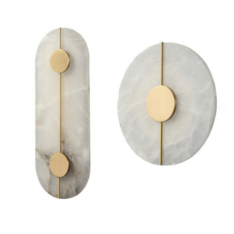 Applique da parete rotonda in marmo nordico moderno LED 1 luce