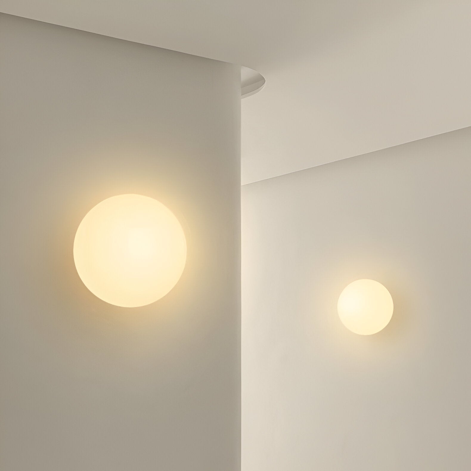 Applique da parete rotonda in vetro minimalista LED 1 luce