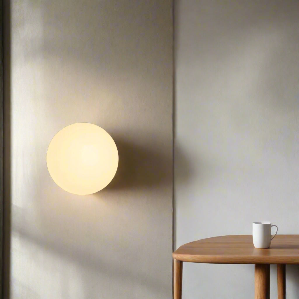 Applique da parete rotonda in vetro minimalista LED 1 luce