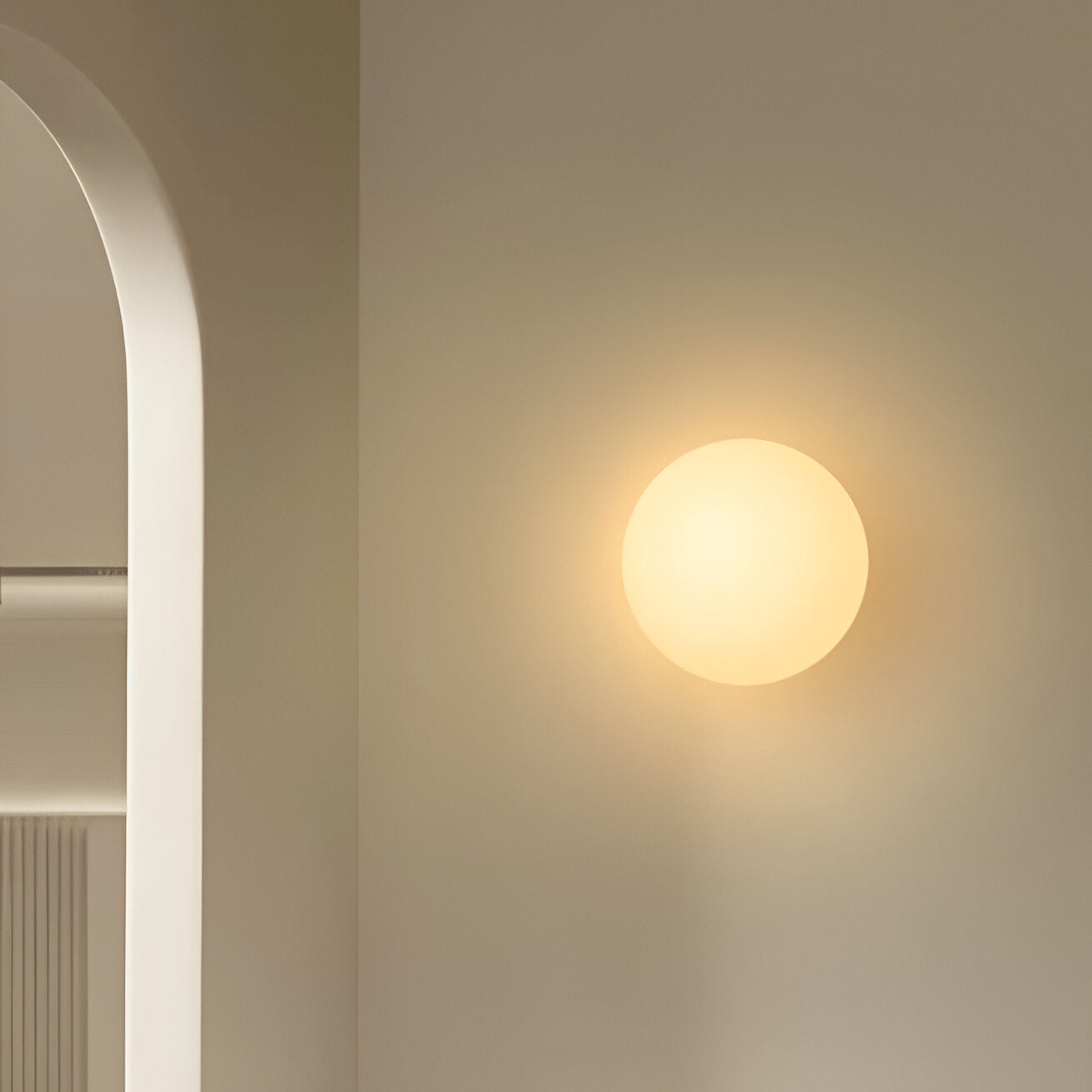 Applique da parete rotonda in vetro minimalista LED 1 luce