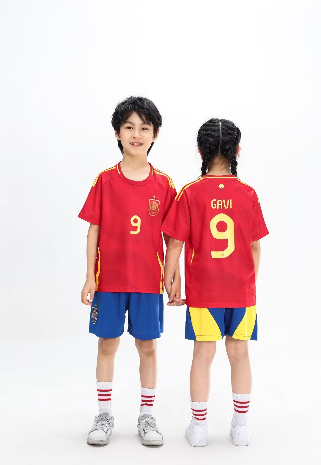 Conjunto de camiseta y pantalones cortos de fútbol para niños España - Gavi