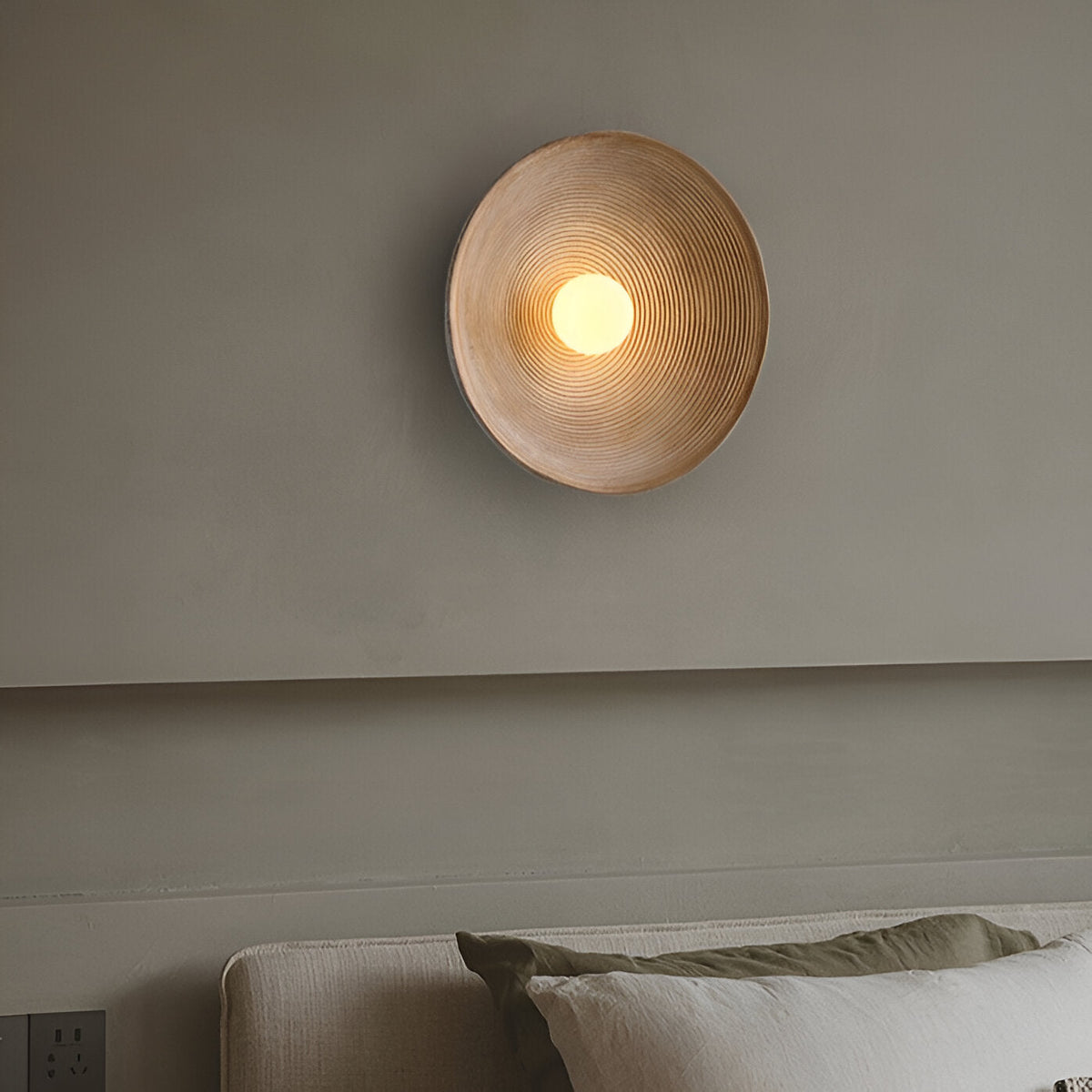 Retro Harz Keramik-Stil runde LED-Wandleuchte 1-flammig