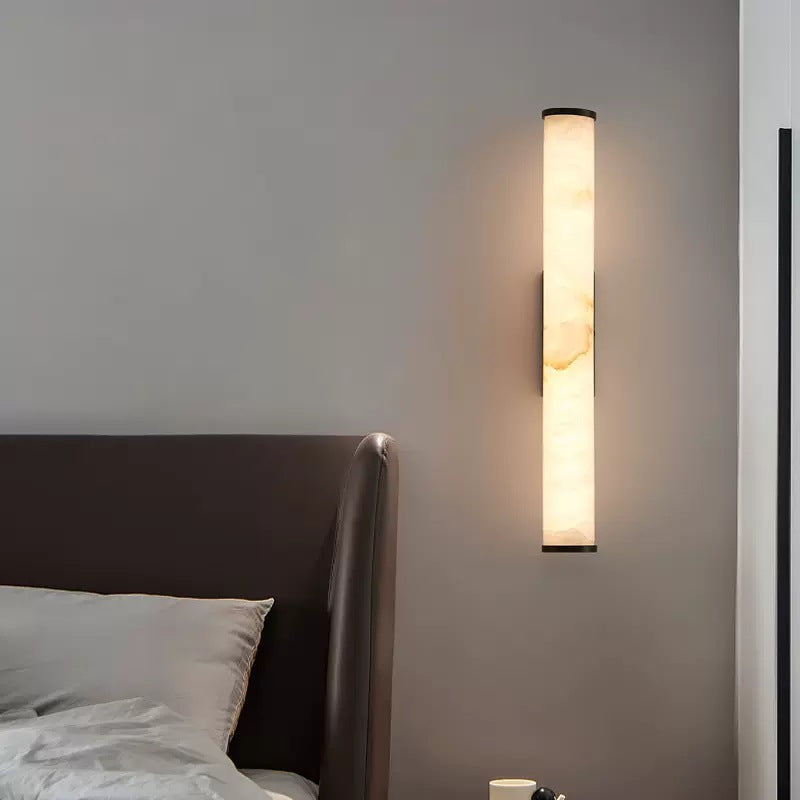 Moderner minimalistischer spanischer Marmor Kupfer Wandleuchter LED 1-Flammig