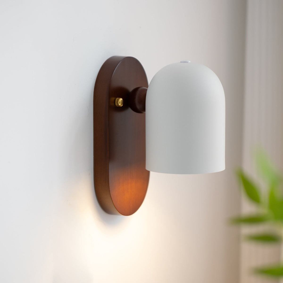 Applique da parete nordica in metallo noce Zen LED 1 luce