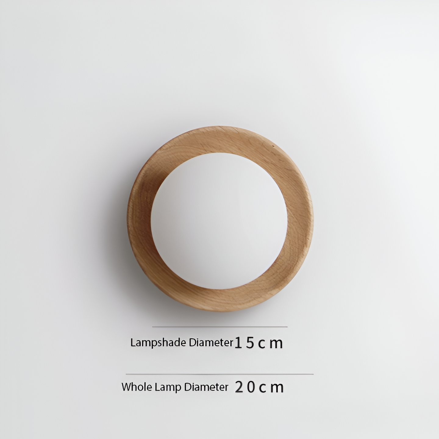 Applique da parete a globo in legno nordico LED 1 luce