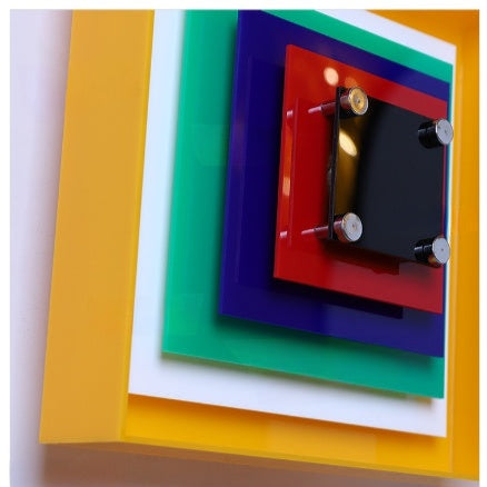 Memphis Bauhaus quadratischer Wandleuchter LED 1-Flammig