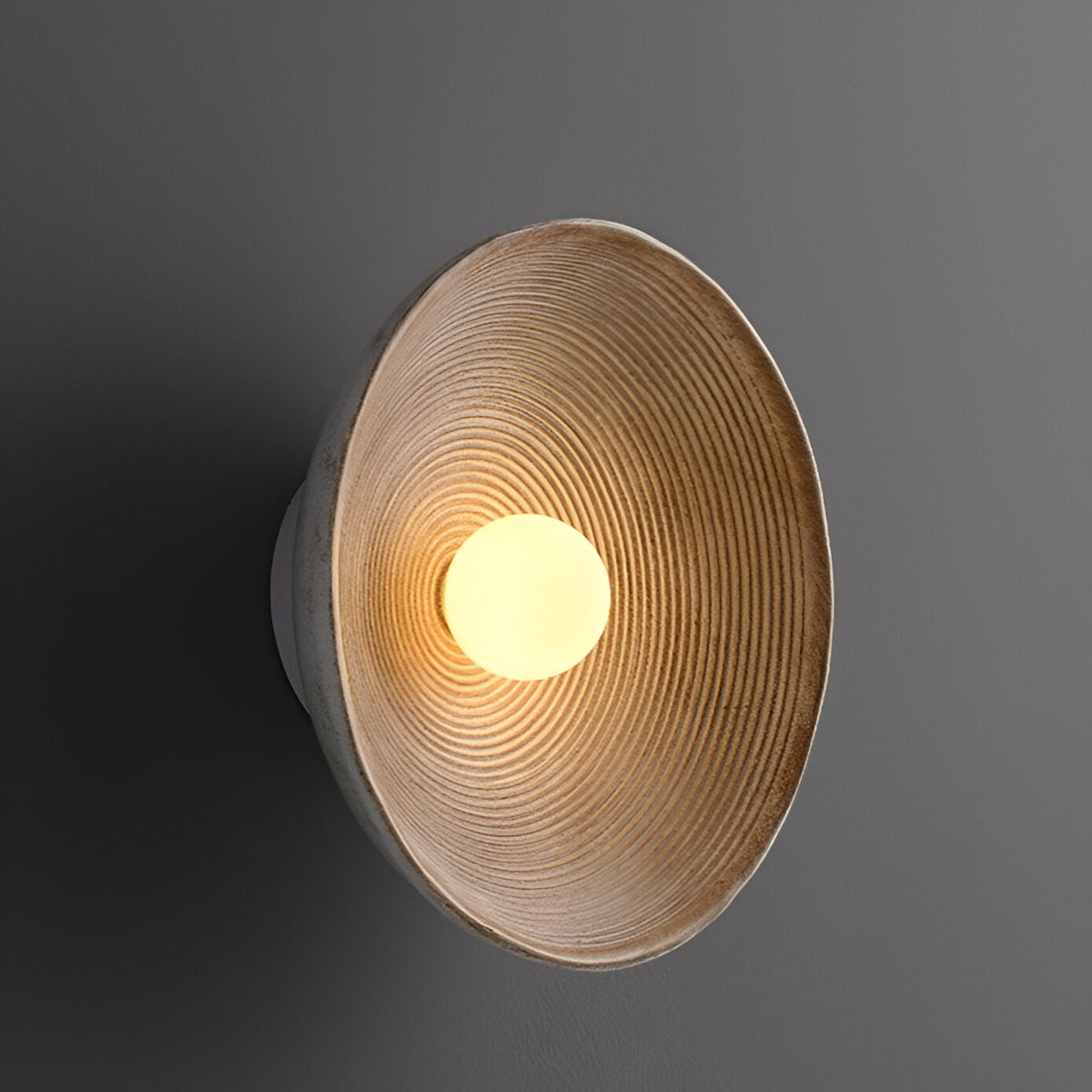 Retro Harz Keramik-Stil runde LED-Wandleuchte 1-flammig