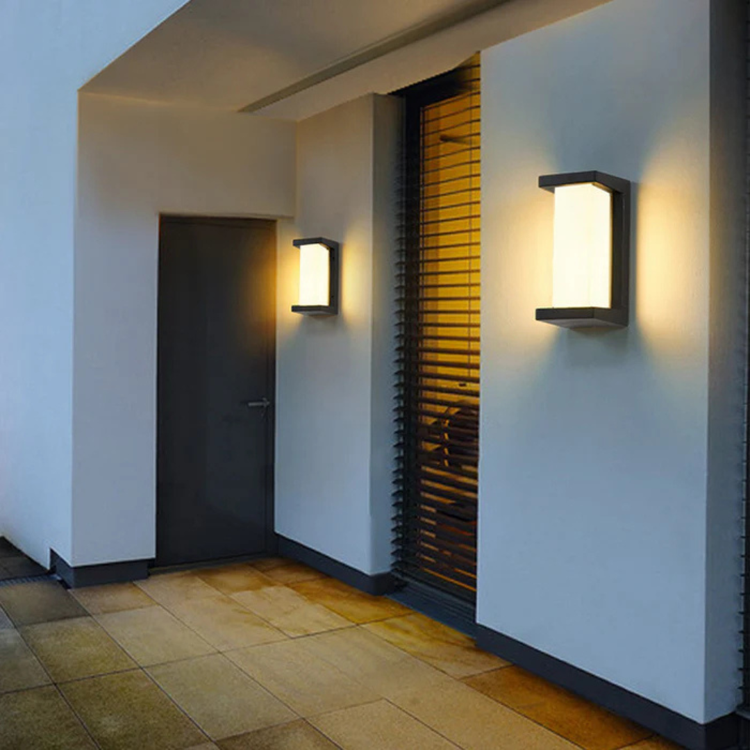 Lámpara de pared con sensor de movimiento para exteriores – Luz LED eficiente para exteriores para jardines y entradas