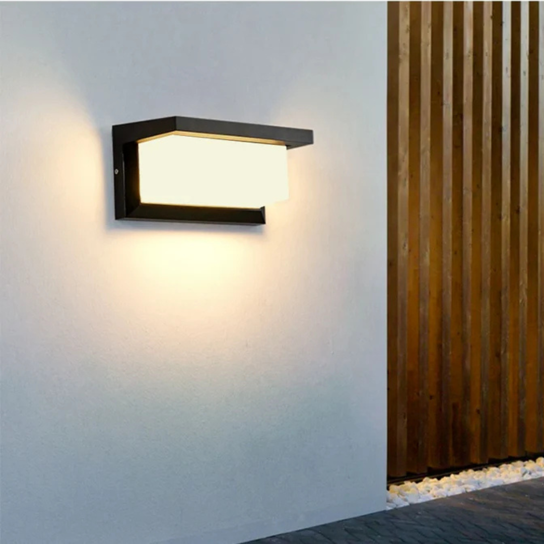 Lámpara de pared con sensor de movimiento para exteriores – Luz LED eficiente para exteriores para jardines y entradas