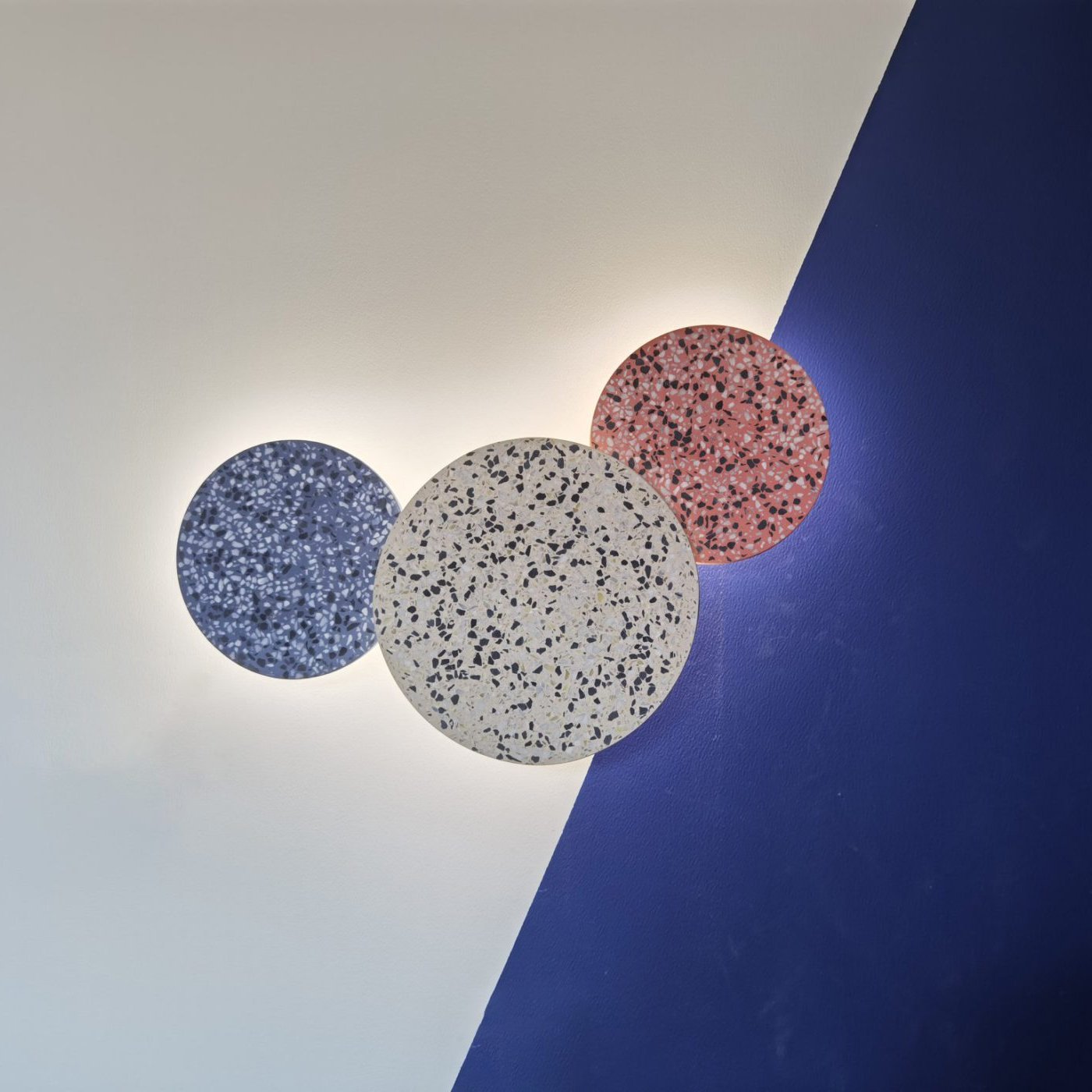Moderner Terrazzo runder Wandleuchter LED 1-Flammig