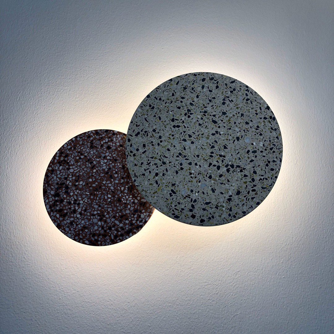Moderner Terrazzo runder Wandleuchter LED 1-Flammig