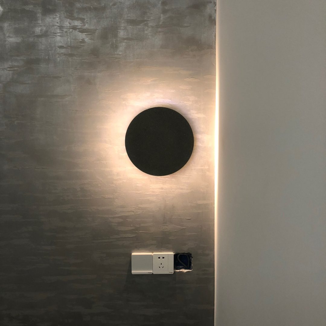 Moderner Terrazzo runder Wandleuchter LED 1-Flammig