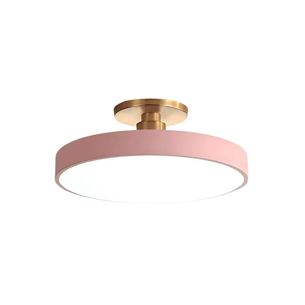 Lampada da soffitto rotonda in ottone LED moderna 1 luce
