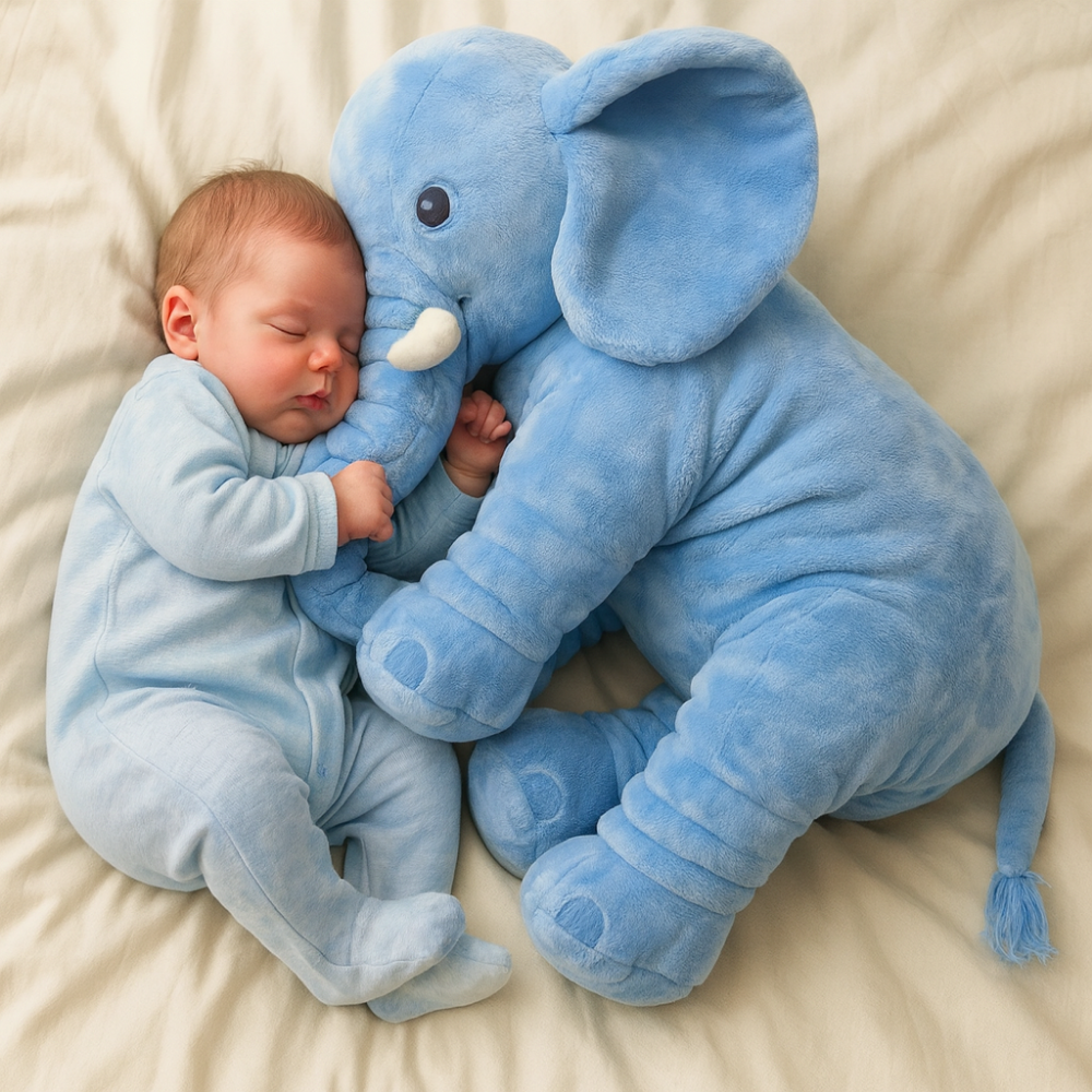 Plush Elephant Infant Pillow Snuggle Comfort Nursery Gift