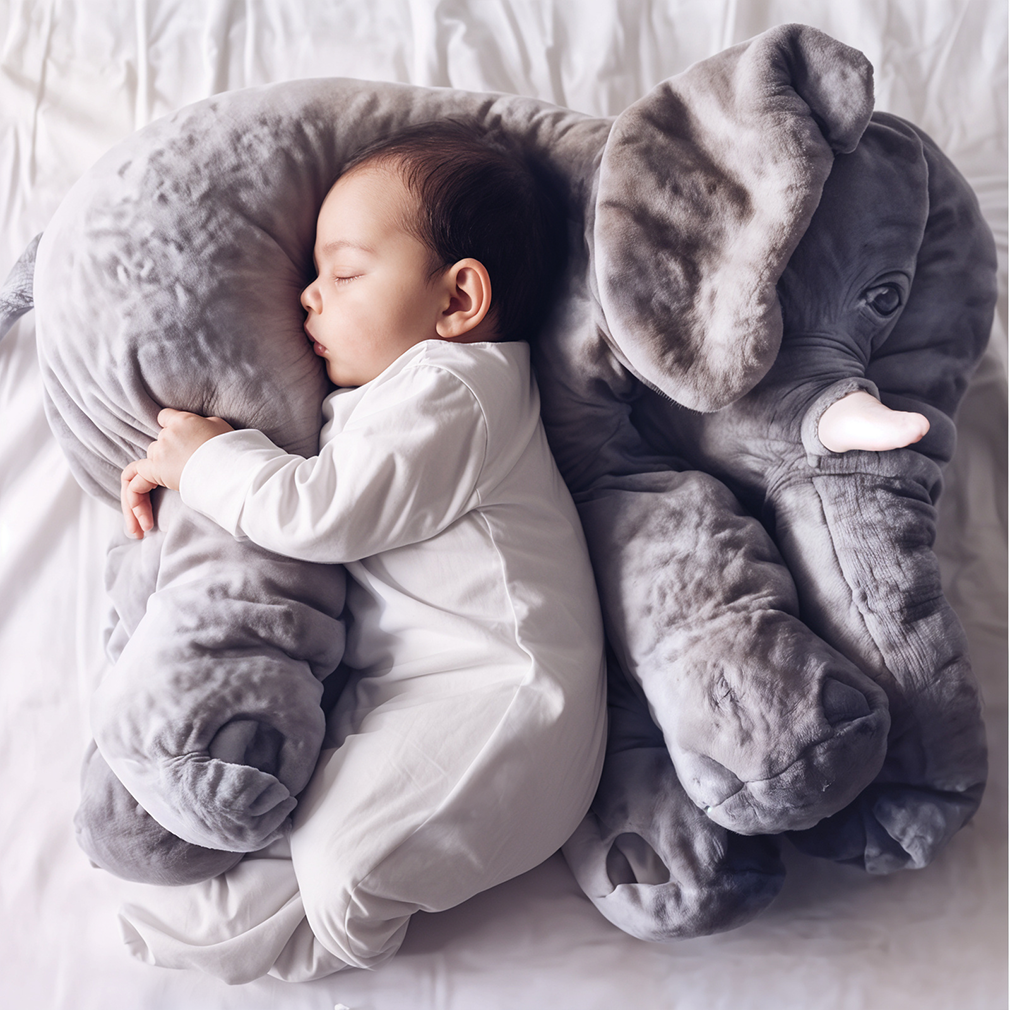 Cuscino peluche elefante | Morbido cuscino comfort per la cameretta
