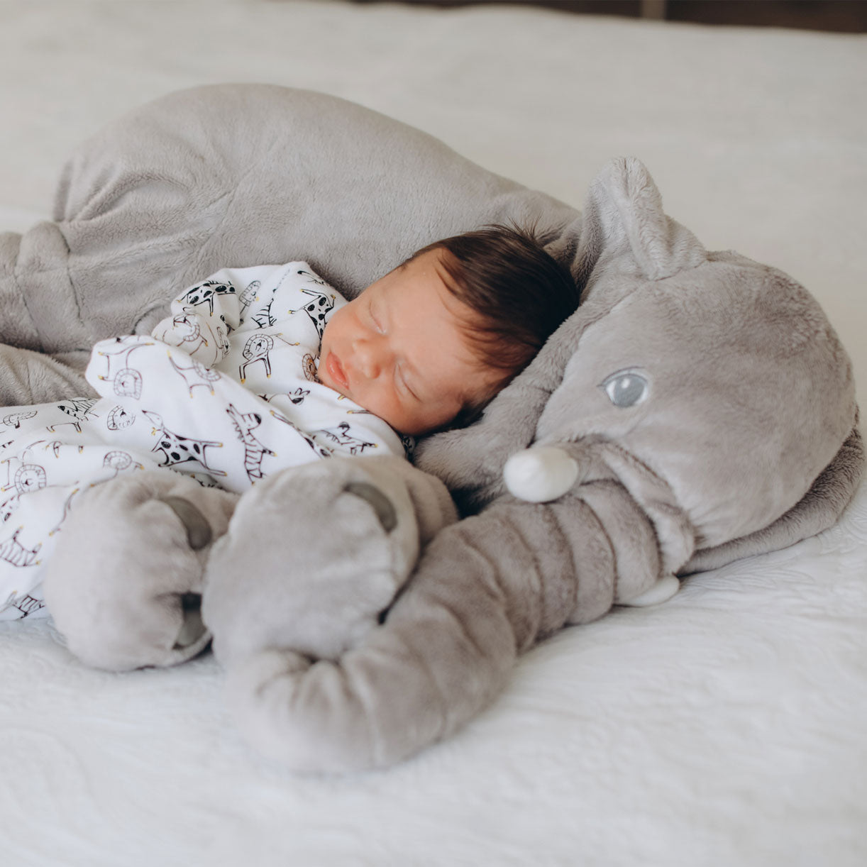 Cuscino peluche elefante | Morbido cuscino comfort per la cameretta