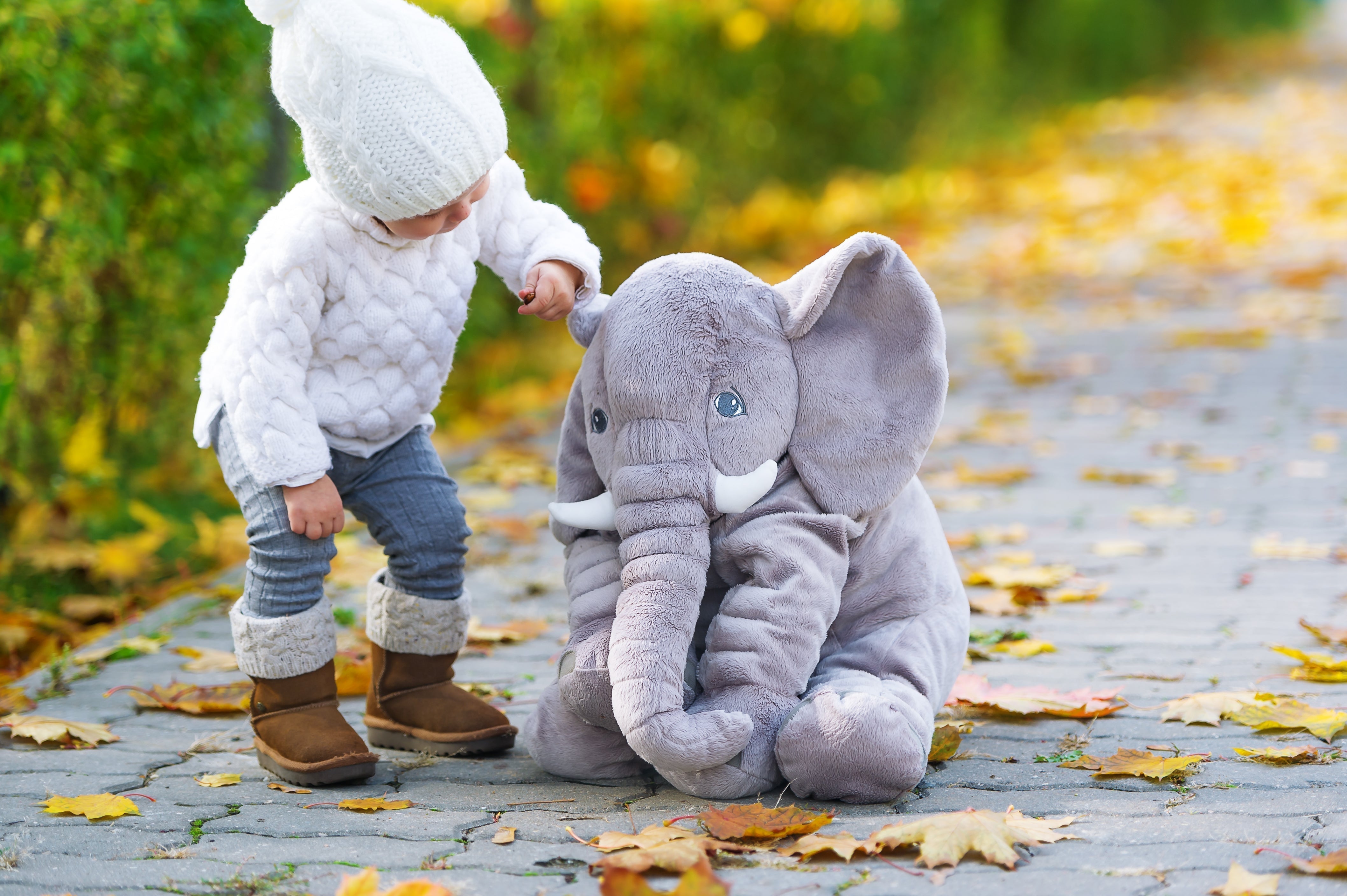 Cuscino peluche elefante | Morbido cuscino comfort per la cameretta