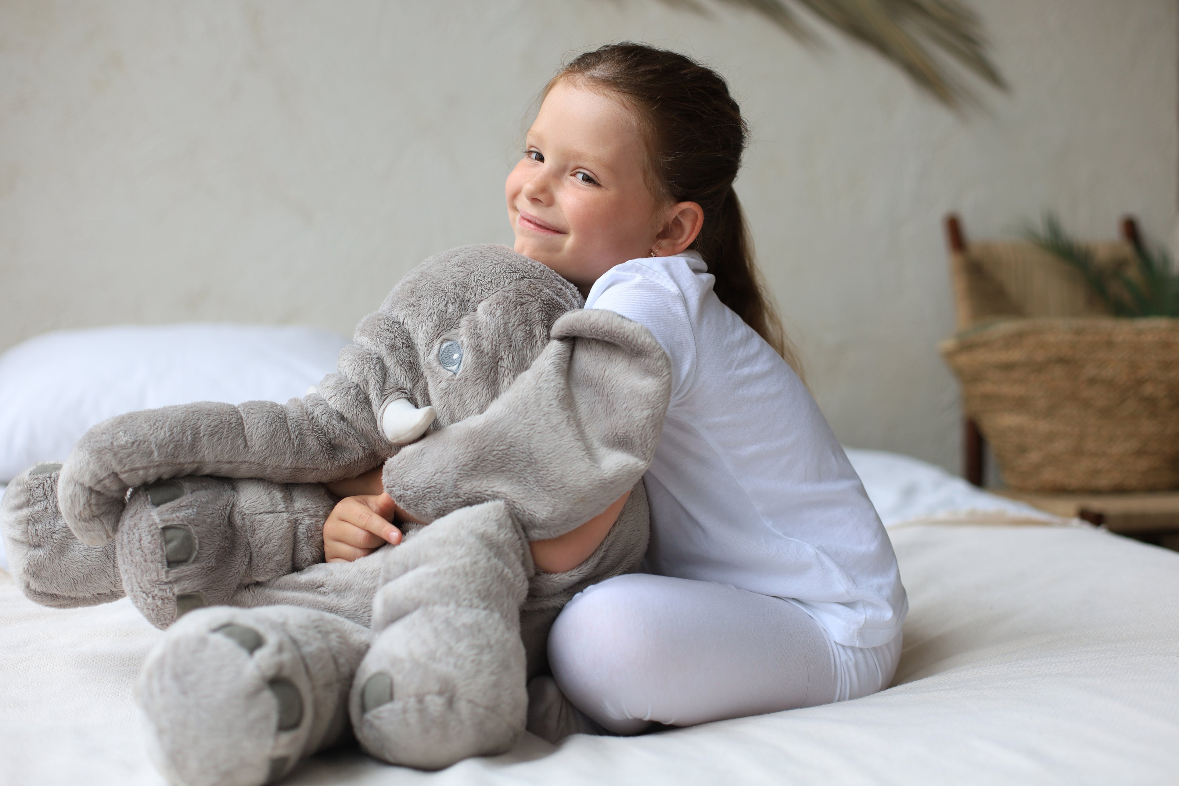 Cuscino peluche elefante | Morbido cuscino comfort per la cameretta