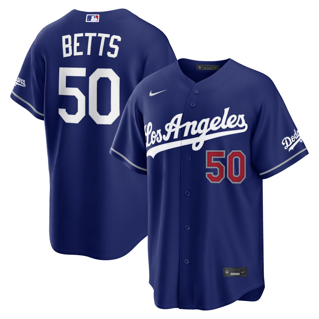 MLB Los Angeles Dodgers Mookie Betts Nike Alternatief Stadion Shirt - Blauw