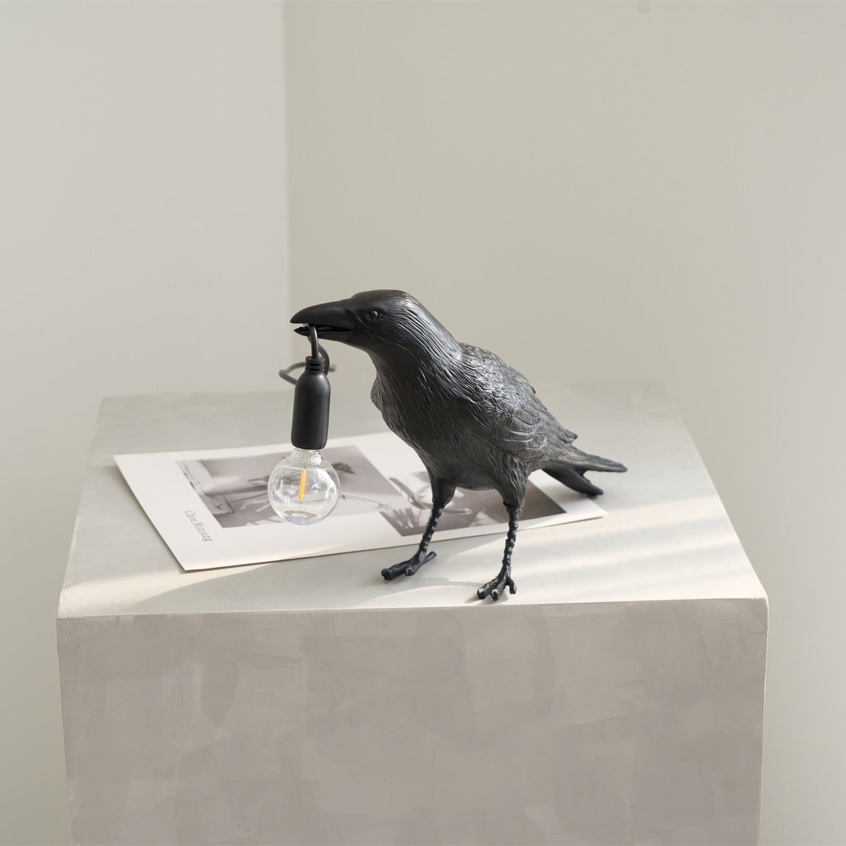 Creative Raven Resin LED Plug-In Table Lamp 1-Light