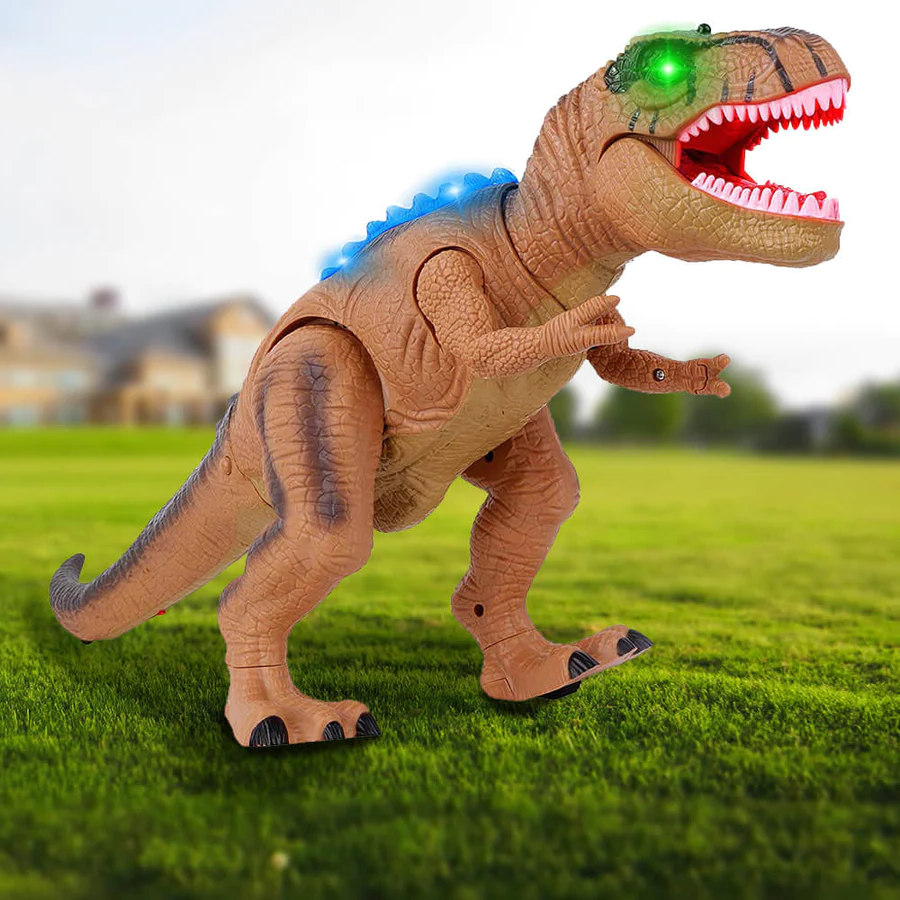 Juguete de Dinosaurio Interactivo | T-Rex Caminante con Control Remoto y Efectos LED