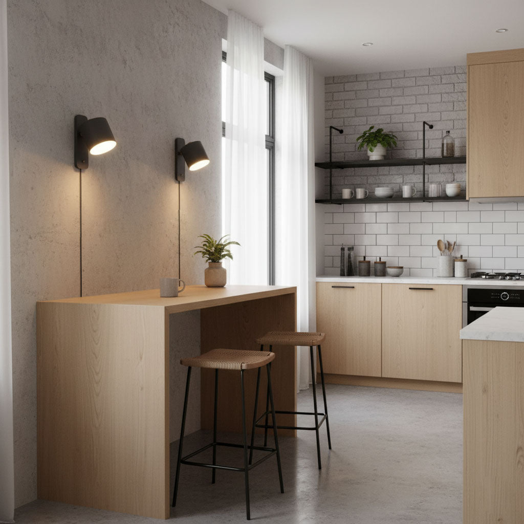 Applique da parete moderna minimalista cilindrica rotante a spina a 1 luce